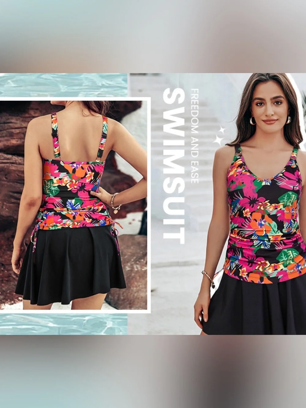 Kate Kasin black tankini